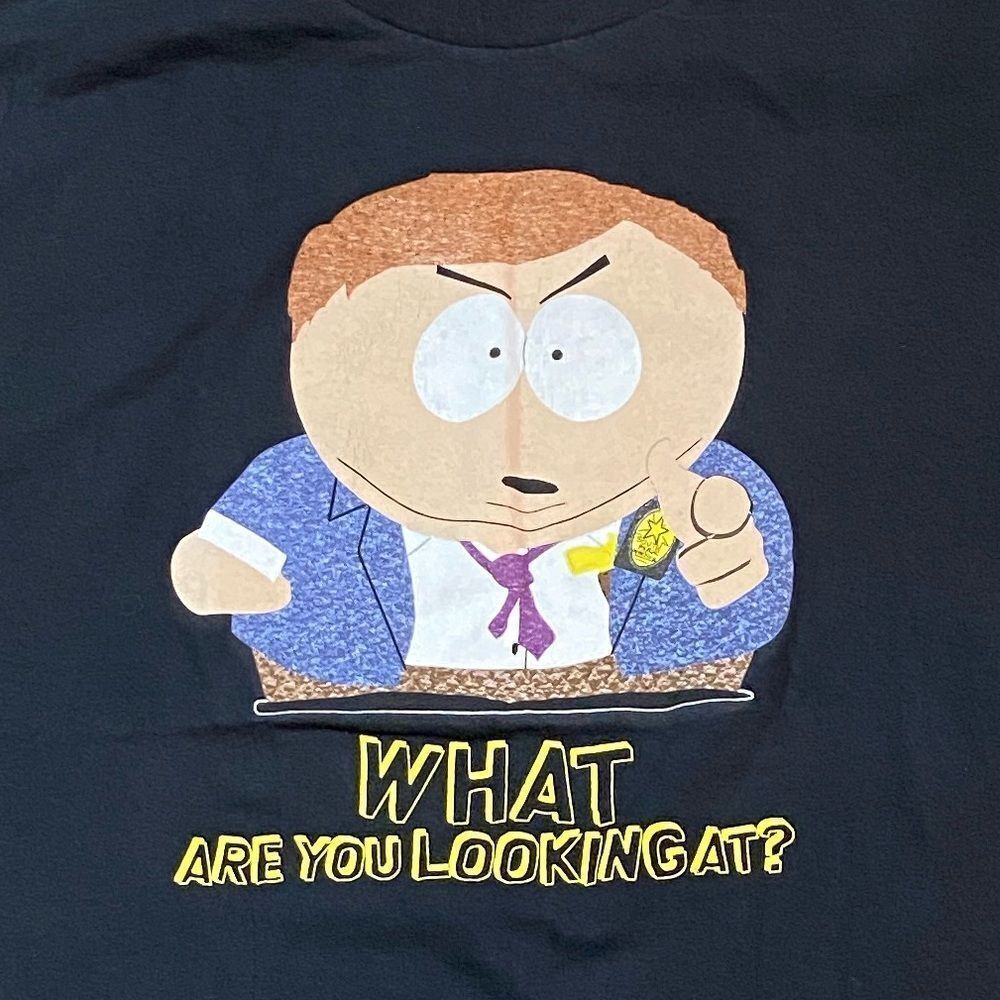 Comedura Central Cartoon Character Black Men T-Shirt Size Approximate XL No Tag